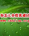 《你怎么舍得我难过》